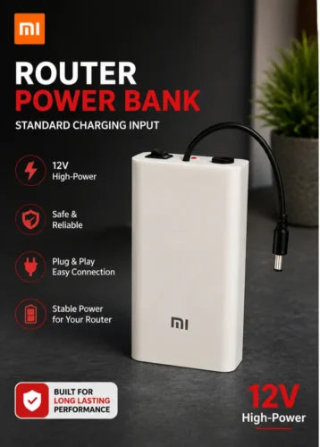 Mi Router Power Bank 12V High-Power – Plug & Play Uninterruptible Power Supply for Routers